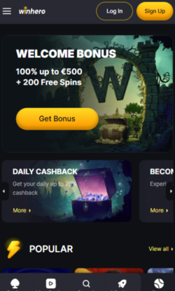Klik op de gele sign up knop rechts bovenin